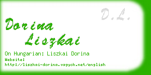 dorina liszkai business card